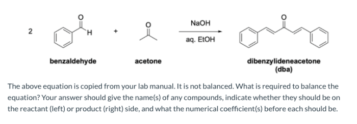 Benzaldehyde and acetone reaction mechanism