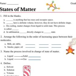 Properties and interactions of matter worksheet answers